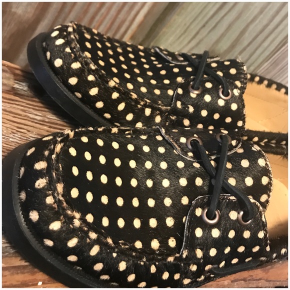 Adorable polka-dot calf hair boat shoe by Sebago - Picture 5 of 8